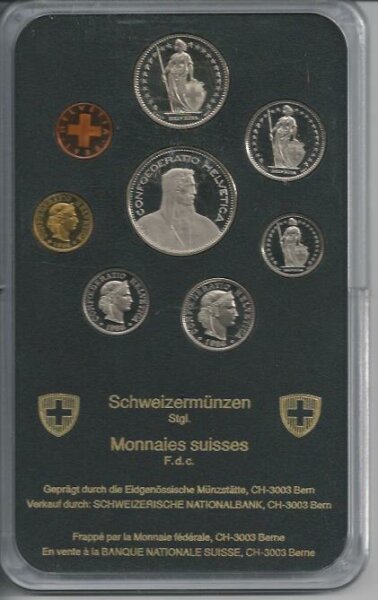 Schweizer Münzsatz 1986 stgl