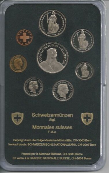 Schweizer Münzsatz 1988 stgl