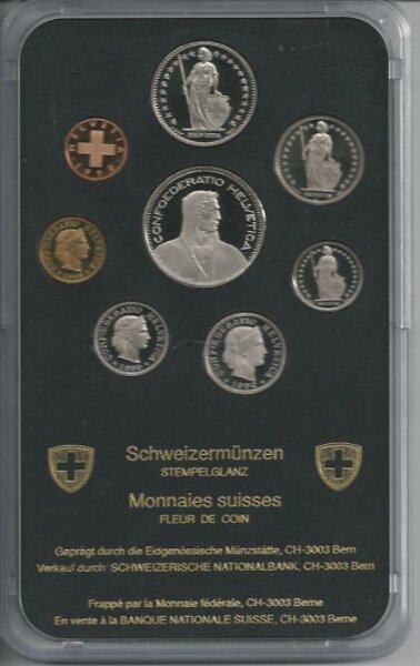 Schweizer Münzsatz 1992 stgl